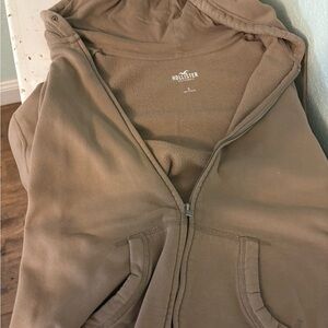 Hollister Men's Brown Fleece Hoodie